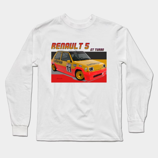 Renault 5 GT Turbo Long Sleeve T-Shirt by PjesusArt